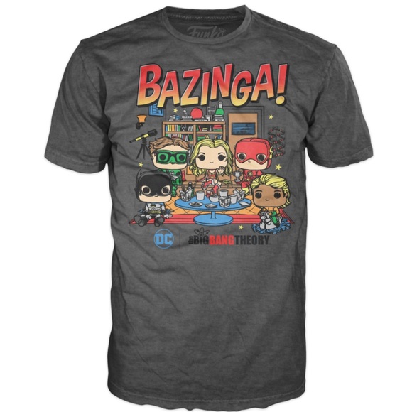 NWT Unisex The Big Bang Theory Funko DC Comics Bazinga! T-shirt - Picture 8 of 8